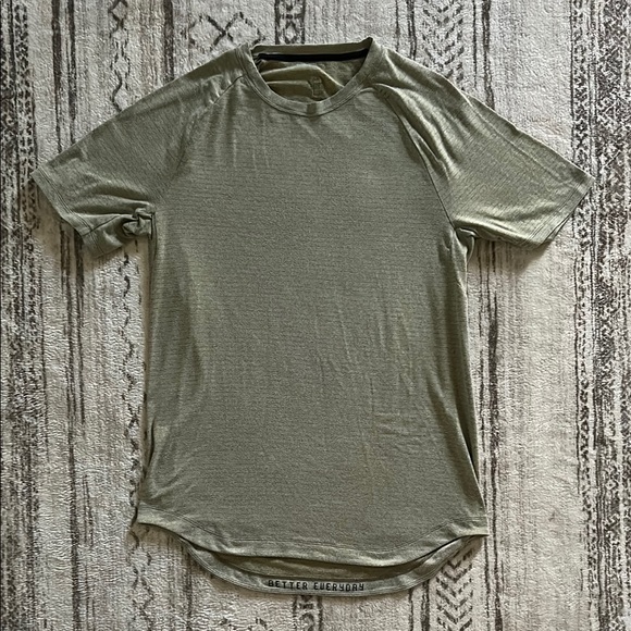 Lululemon Athletica Green Short Sleeve Tee Soft Cotton Blend - Picture 1 of 5
